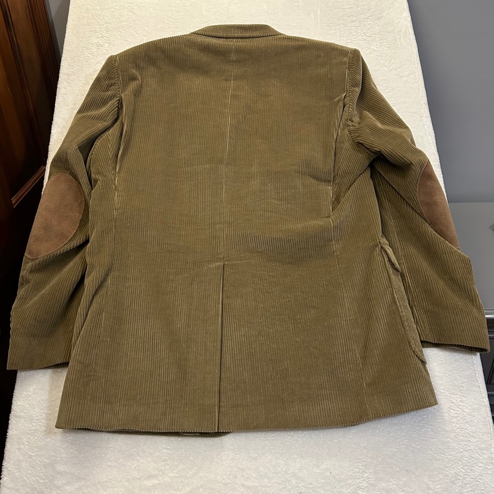 Orvis Corduroy Sport Coat Vintage Leather Button Elbow Patch Mens XL Brown Tan - Picture 6 of 10